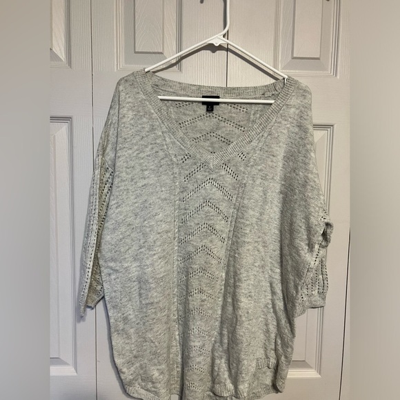 Torrid 2 Pullover Sweater Eyelet Gray Casual Comfort - Picture 1 of 7